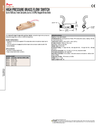 Thumbnail of document Data Sheet - P8 High Pressure Brass Flow Switch